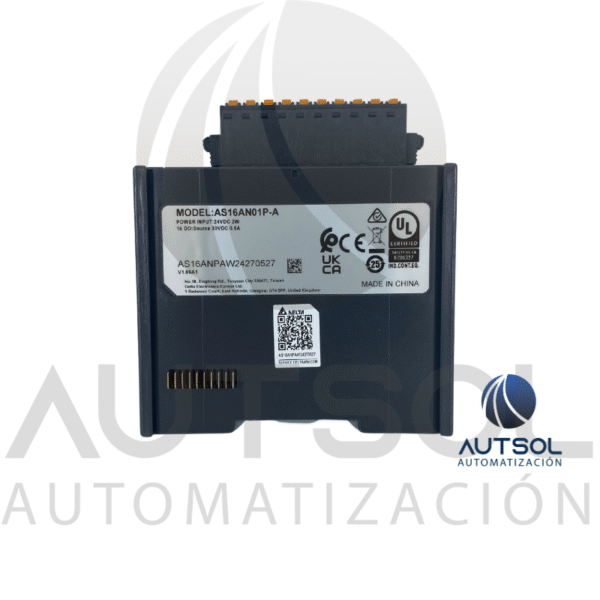 Módulo Salida Digital Delta AS16AN01P-A | 16 Salidas Transistor PNP (Source) | Serie AS