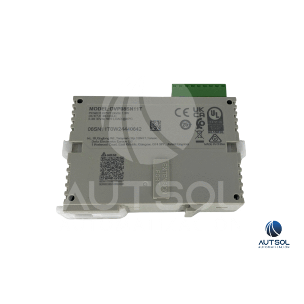 Módulo de Salida PLC Delta DVP08SN11T | 8 Salidas Transistor NPN | Serie DVP-S Slim