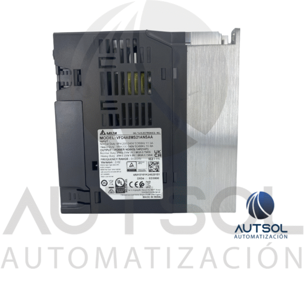 Variador de Frecuencia Delta VFD4A8MS21ANSAA MS300 – Compacto, 1HP, Monofásico