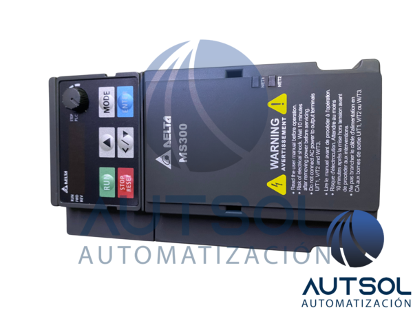 VFD9A0MS43ANSAA (3) Variador de Frecuencia Compacto Delta Electronics VFD9A0MS43ANSAA | Serie MS300 | 3.7 kW (5 HP) / 4.0 kW | Entrada Trifásica 380-480 VAC | Salida Trifásica 0-480 VAC | Corriente Nominal 9.0 A | Función STO (SIL 2) |Panel