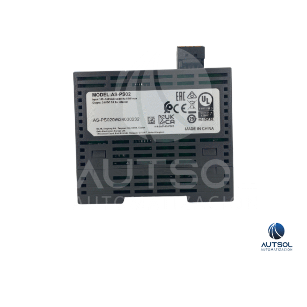 AS-PS02 (2) Fuente de Alimentación Delta AS-PS02 – 100-240Vac a 24Vdc, 1.5A/0.5A
