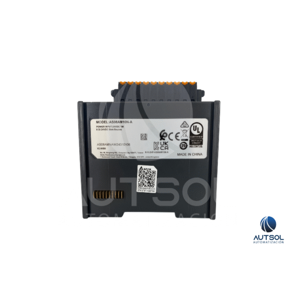 AS08AM10N-A (4) Módulo de Expansión Delta Electronics AS08AM10N-A – 8 Entradas Digitales para PLCs Serie AS