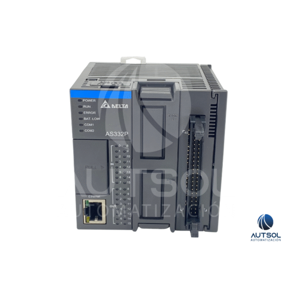 AS332P-A (1) CPU de PLC Delta AS332P-A – 16 DI, 16 DO, PNP, 128K pasos, Ethernet