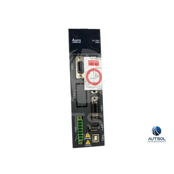 ASD-A2-0121-U (1) Servo Drive Delta ASD-A2-0121-U – 100W, 220V 1/3-fase, Bucle Cerrado