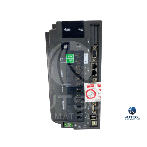 ASD-A2-2043-F (3) Servocontrolador Delta ASD-A2-2043-F – 2KW, 400V Trifásico, Lazo Cerrado, DMCNET