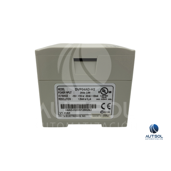 Módulo de Expansión Delta DVP04AD-H2 – 4 Entradas Analógicas, 24V DC