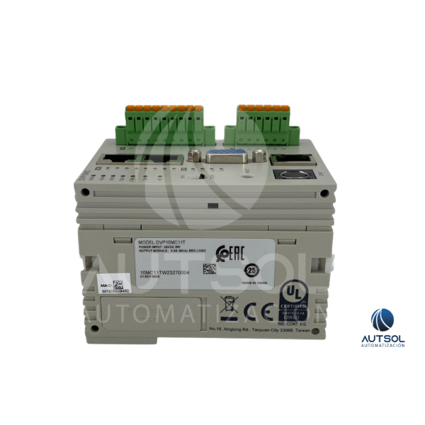 Controlador de Movimiento Delta DVP10MC11T – 8 Ejes Sincronizados, CANopen, Modbus TCP/IP