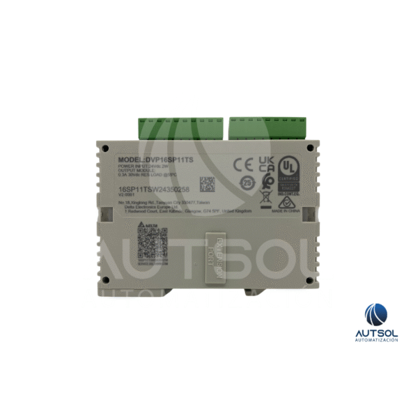 Módulo de Expansión Delta Electronics DVP16SP11TS – 8 Entradas/8 Salidas Digitales PNP