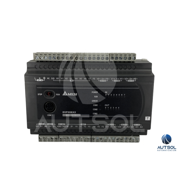 DVP20EX200T (1) PLC Delta DVP20EX200T – E/S Mixtas, Salidas Transistor, 100-240V AC
