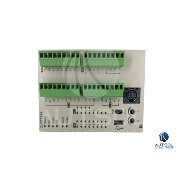 DVP20SX211R (1) Controlador Lógico Programable Delta DVP20SX211R – Compacto con E/S Analógicas y Digitales, Salida a Relé