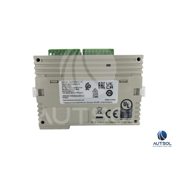 DVP20SX211R (3) Controlador Lógico Programable Delta DVP20SX211R – Compacto con E/S Analógicas y Digitales, Salida a Relé