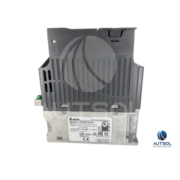 VFD007E23A (4) Variador de Frecuencia Delta VFD007E23A – Baja Potencia, Par Constante, IP20