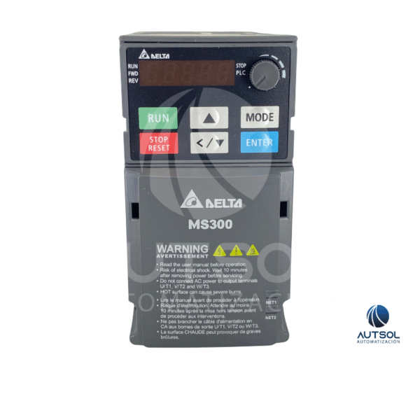 VFD1A6MS11ANSAA (4) Variador de Frecuencia Delta MS300 – Control Vectorial Compacto 0.2kW 115V