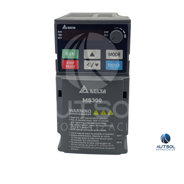 VFD2A7MS43ANSAA (1) Variador de Frecuencia Delta MS300 – 1HP 0.75kW 480V Control Vectorial Compacto