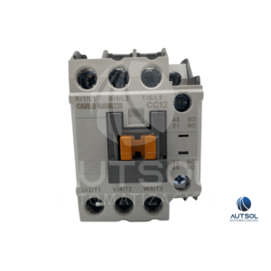Contactor Trifásico Carlo Gavazzi CC12SA220 | 12A AC-3 | Bobina 220VAC | 3 Polos + 1 Auxiliar NA | Riel DIN