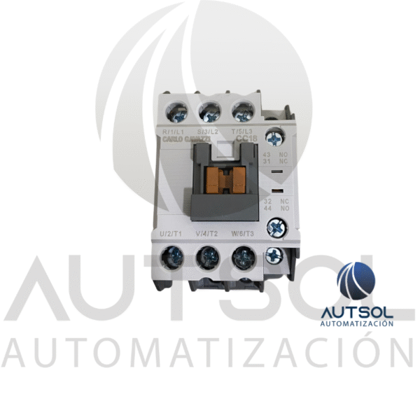 Contactor Trifásico Carlo Gavazzi CC18SA120 | 18A AC-3 | Bobina 120VAC | 3 Polos + 1 Auxiliar NA | Riel DIN
