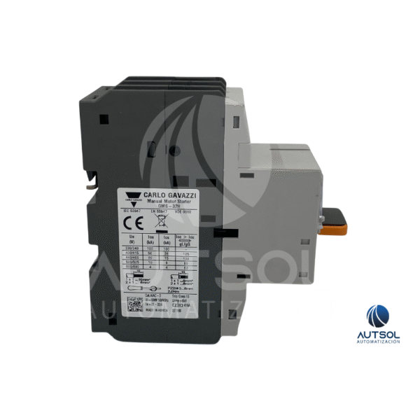 Guardamotor Carlo Gavazzi GMS-32H 32A | Manual Arrancador 24-32A | Protección Motor Trifásico Riel DIN Pulsador