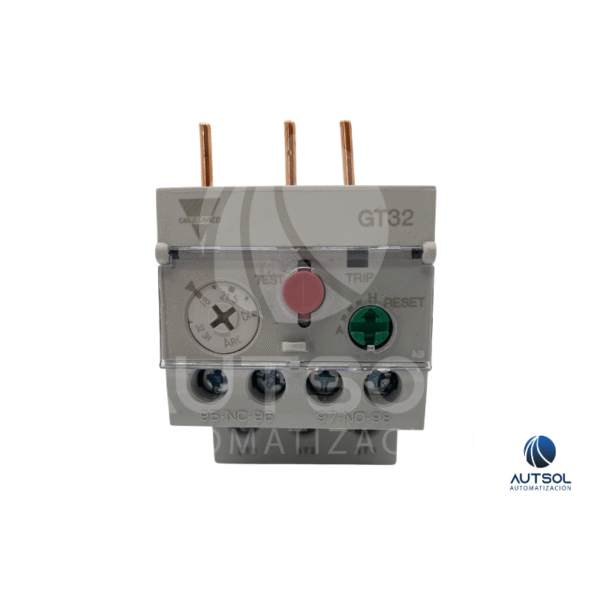 Relé Térmico Carlo Gavazzi GT32S18A | 12-18A | Protección Sobrecarga Motor Trifásico | Para Contactor CC12-CC32