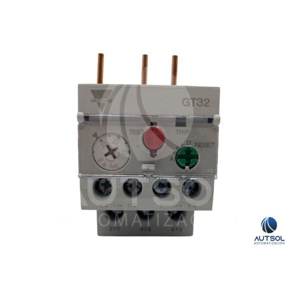 Relé Térmico Carlo Gavazzi GT32S32A | 24-32A | Protección Sobrecarga Motor Trifásico | Paracontactor CC12-CC32