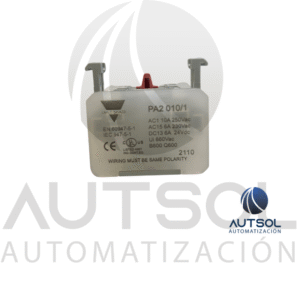Bloque de Contacto Carlo Gavazzi PA2010/1 | 1NC (Normalmente Cerrado) 10A 250V | Snap Action | Para Botonera PA2