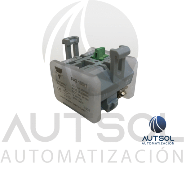 Bloque de Contacto Carlo Gavazzi PA2100/1 | 1NA (Normalmente Abierto) 10A 250V | Contacto Auxiliar Snap Action para Botonera PA2