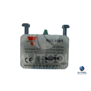 Bloque de Contacto Carlo Gavazzi PA2110/1 | 1NA + 1NC 10A 250V | Contacto Auxiliar Snap Action para Botonera PA2