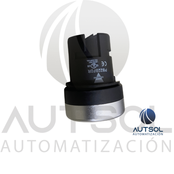 Actuador Pulsador Carlo Gavazzi PB22BF0R | Rojo Rasante | Bisel Metálico Cromado 22mm | Cabeza Botón Paro