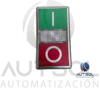 Actuador Pulsador Iluminado Bicolor Carlo Gavazzi PB22SIO0RG | Rojo/Verde (Red/Green) | 22mm Rasante | Botón I/O