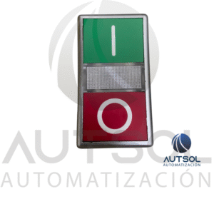 Actuador Pulsador Iluminado Bicolor Carlo Gavazzi PB22SIO0RG | Rojo/Verde (Red/Green) | 22mm Rasante | Botón I/O