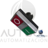 Actuador Pulsador Iluminado Bicolor Carlo Gavazzi PB22SIO0RG | Rojo/Verde (Red/Green) | 22mm Rasante | Botón I/O