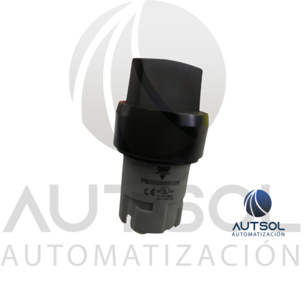 Selector Carlo Gavazzi 3 Posiciones PB22SSRS32K | Retorno Muelle Centro | Actuador Maneta Corta Negra 22mm