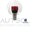 Luz Piloto LED Carlo Gavazzi PL22SHLR24 | Rojo 24V AC/DC | Indicador 22mm Lente Alta Plástico