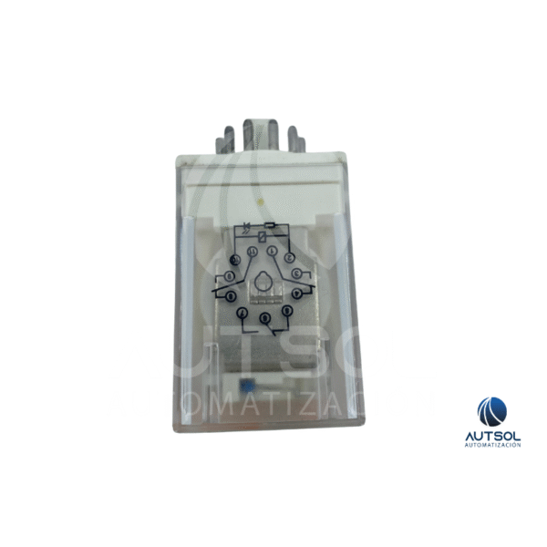 Relevador Carlo Gavazzi 11 Pinos RCI003A24V | 24 VCA 10 A 3PDT | 3 Contactos Conmutados Undecal