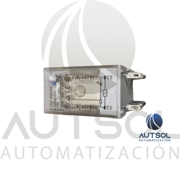 Relevador Miniatura Carlo Gavazzi RRM002A120V | Bobina 120VAC | 8A DPDT 8 Pines | 2 Contactos Conmutados