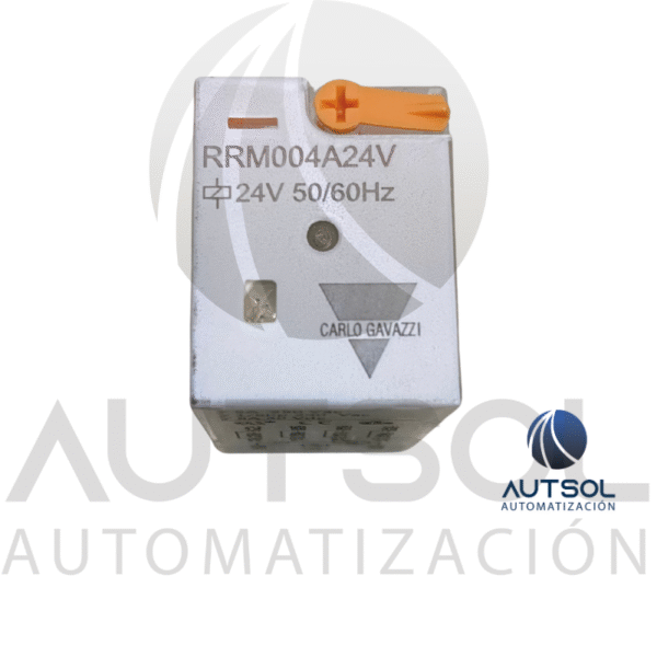 Relevador Miniatura Carlo Gavazzi RRM004A24V | Bobina 24VAC | 5A 4PDT 14 Pines | 4 Contactos Conmutados