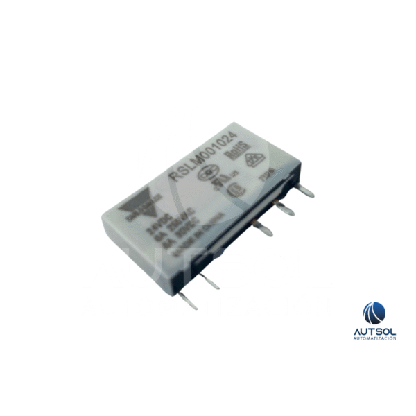 Relé Slim Carlo Gavazzi RSLM001024 | 24VDC 6A 1 Contacto SPDT | Relevador Industrial Enchufable con LED