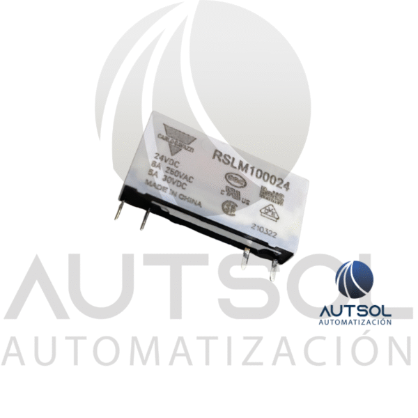 RSLM100024 (3) Relé Slim Carlo Gavazzi RSLM100024 | 24VDC 6A 1 Polo N.A. (SPST-NO) | Relevador Industrial Enchufable