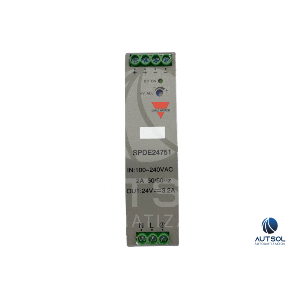 Fuente de Poder Carlo Gavazzi 24V 75W SPDE24751 | Reemplazo SPDM24751 | Fuente Alimentación Conmutada Riel DIN 3.2A