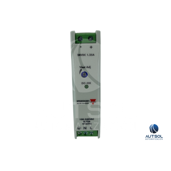 Fuente de Poder Carlo Gavazzi SPDM24301 | 24VDC 30W 1.25A | Compacta Riel DIN Conmutada Monofásica
