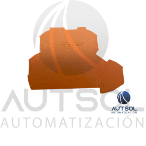 Tapa Final Wago 2002-2292 | Placa Cierre Naranja | Para Clema Doble Piso 2.5mm² (Serie 2002)