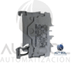 Clema / Borna de Paso Wago 2000-1201 | 2 Conductores 1mm² (AWG 16) | Push-in Ranura | Riel DIN Gris