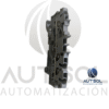 Clema / Borna de Paso Wago 2000-1301 | 3 Conductores 1mm² (AWG 16) | Push-in Ranura | Riel DIN Gris