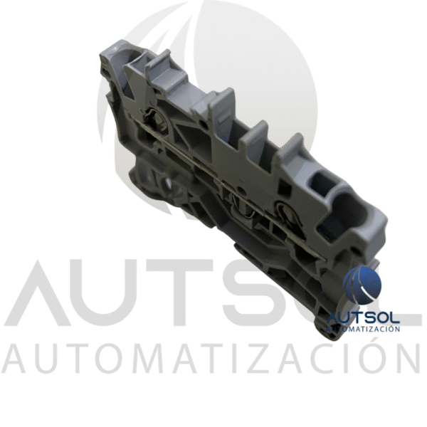 Clema / Borna de Paso Wago 2001-1201 | 2 Conductores 1.5mm² (AWG 16) | Push-in Ranura | Riel DIN Gris