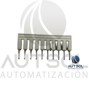 Puente de Conexión Wago 2001-410 | 10 Polos Gris | Jumper para Clema TOPJOB S 1.5mm²