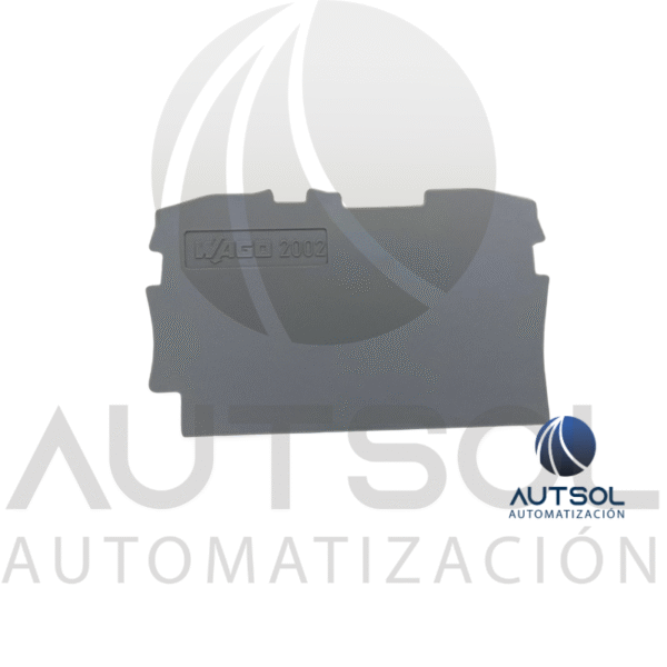 Tapa Final Wago 2002-1291 | Placa Cierre Gris | Para Clema 2 Conductores 2.5mm² (Serie 2002)