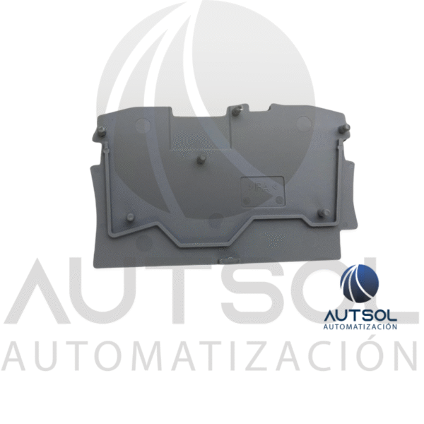 Tapa Final Wago 2002-1291 | Placa Cierre Gris | Para Clema 2 Conductores 2.5mm² (Serie 2002)