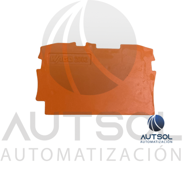 Tapa Final Wago 2002-1292 | Placa Cierre Naranja | Para Clema 2 Conductores 2.5mm² (Serie 2002)