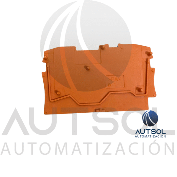 Tapa Final Wago 2002-1292 | Placa Cierre Naranja | Para Clema 2 Conductores 2.5mm² (Serie 2002)