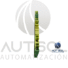 Clema / Borna de Tierra Wago 2002-1407 | 4 Conductores 2.5mm² (AWG 12) | Push-in Ranura | Verde-Amarillo