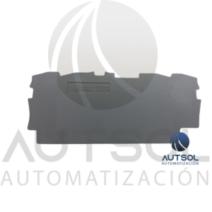 Tapa Final Wago 2002-1491 | Placa Cierre Gris | Para Clema 4 Conductores 2.5mm² (Serie 2002)